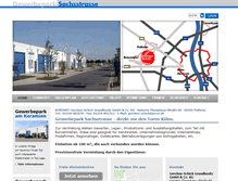 Tablet Screenshot of gewerbepark-sachsstrasse.de